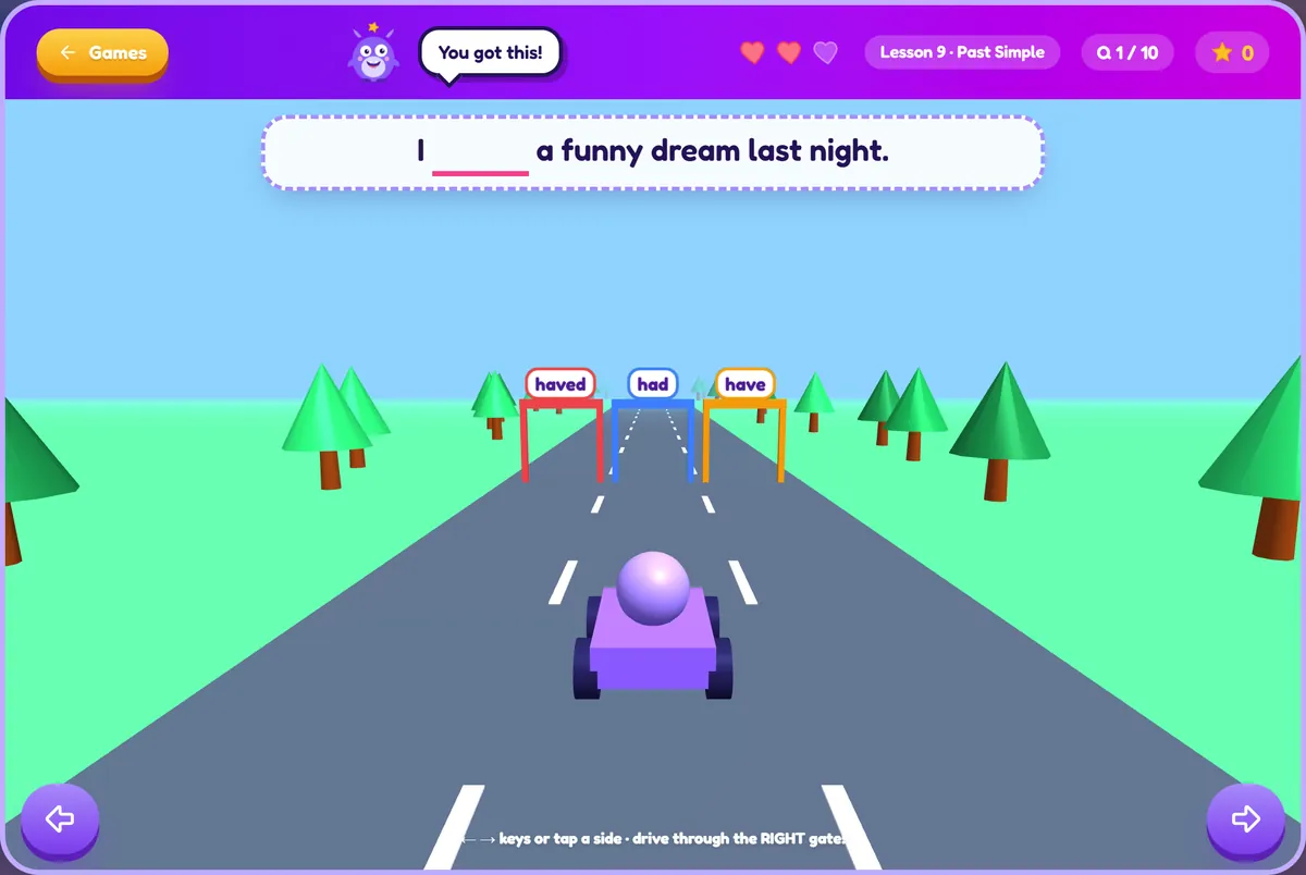 Turbo Kart 3D: නිවැරදි වචනය සහිත දොරටුව හරහා ධාවනය කරන්න!