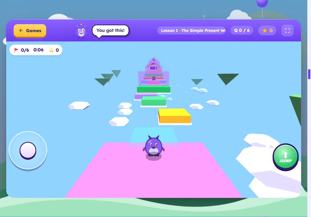 Sky Obby: An obstacle course in the clouds! Run, jump over moving and spinning platforms, and answer to open every checkpoint.
